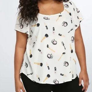 Torrid Makeup Print Top Size 2